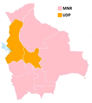 Bolivia Political Party Distribution Map PNG