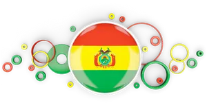 Bolivian Flag Abstract Bubble Design PNG