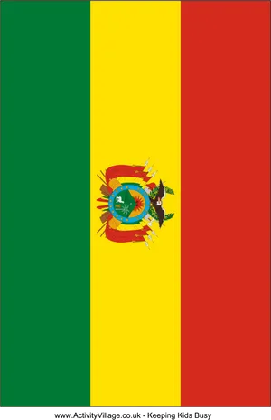 Bolivian Flag Vertical Display PNG