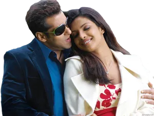 Bollywood Couple Embrace PNG image