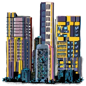 Bombarded City Building Png Til PNG image