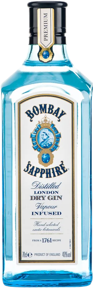 Bombay Sapphire Gin Bottle PNG image