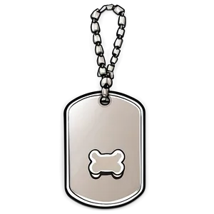 Bone-shaped Dog Tag Graphic Png 06122024 PNG image