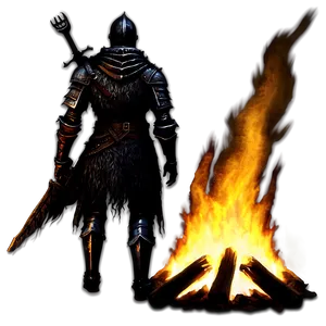 Bonfire Silhouette Dark Souls Png 51 PNG image