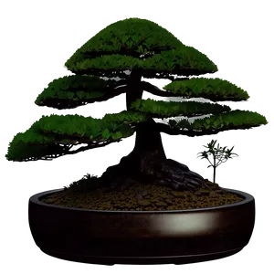 Bonsai Tree Silhouette PNG Ecs