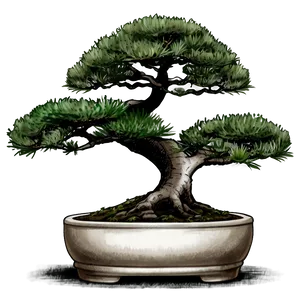 Bonsai Tree Sketch PNG Uxh58