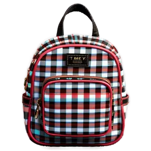 Book Bag In Checkered Pattern PNG 06282024