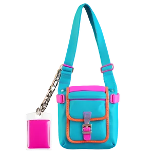 Book Bag With Keychain Accessory PNG 06282024