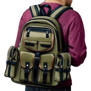 Book Bag With Side Pockets Utility PNG Iuu PNG