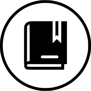 Book Icon Blackand White PNG image