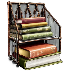 Book Lover's Nook Decor Png Pxw PNG image