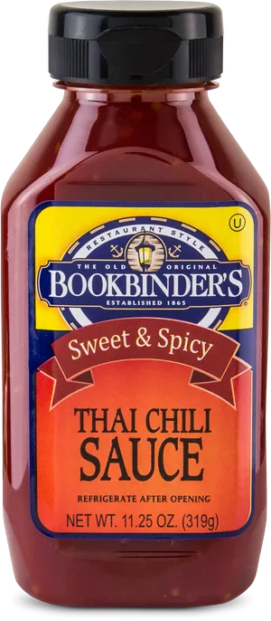 Bookbinders Thai Chili Sauce Bottle PNG image