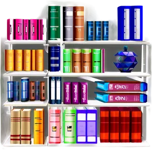 Books On Office Shelf Png 53 PNG image