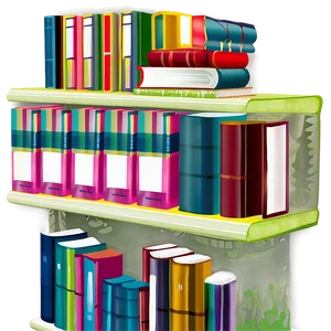 Books On Shelf Png Ehv PNG image