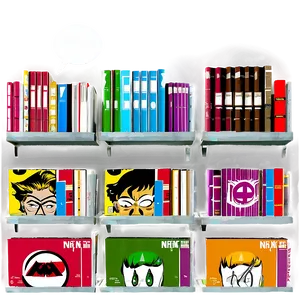 Bookshelf For Comics PNG 05242024