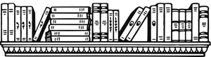 Bookshelf Vector Illustration PNG image