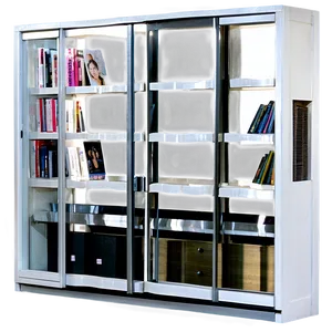 Bookshelf With Sliding Doors PNG Kiq78 PNG