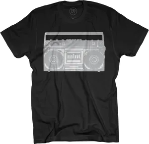 Boombox Graphic T Shirt Design PNG image
