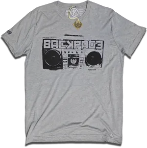 Boombox Graphic T Shirt Design PNG image