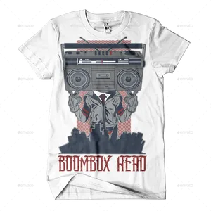 Boombox Head T Shirt Design PNG image