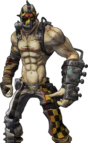 Borderlands Psycho Character Art PNG image