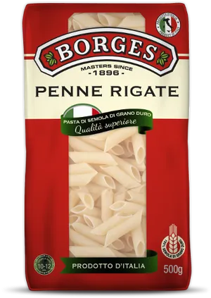 Borges Penne Rigate Pasta Package500g PNG image