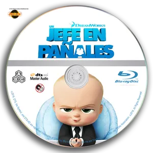 Boss Baby Bluray Disc Design PNG image