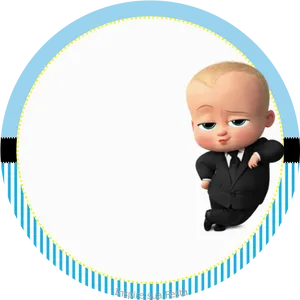 Boss Baby Character Frame PNG image