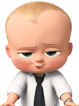 Boss Baby Character Portrait PNG image