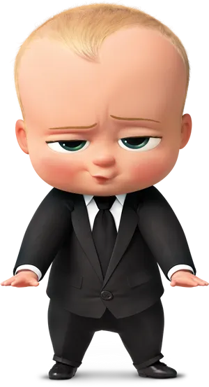 Boss Baby Character Pose PNG image