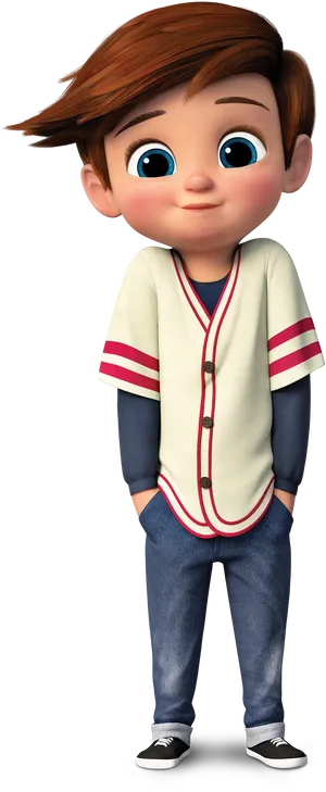 Boss Baby Character Standing PNG image