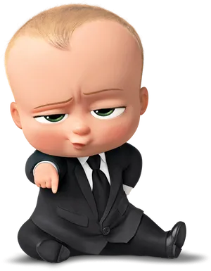 Boss Baby Suit Pose PNG image