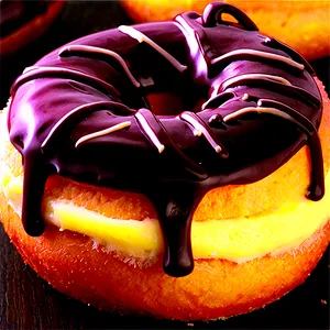 Boston Cream Donut PNG Edw1
