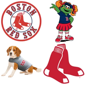 Boston Red Sox Logo Mascot Dog PNG image