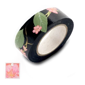 Botanical Washi Tape Aesthetic PNG Lag