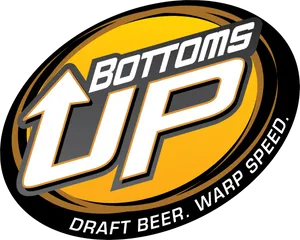 Bottoms Up Draft Beer Logo PNG image