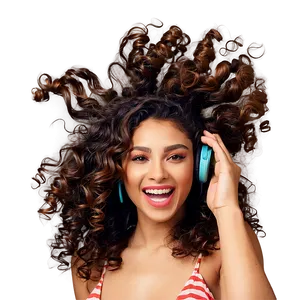 Bouncy Curly Hair Joy PNG 05242024