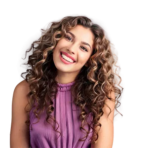 Bouncy Curly Hair Joy PNG 05242024