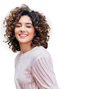 Bouncy Curly Hair Joy PNG 05242024
