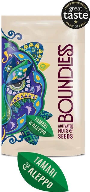 Boundless Activated Nuts Seeds Tamari Aleppo Packaging PNG