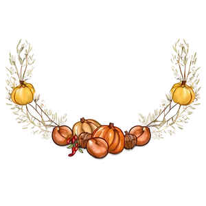 Bountiful Harvest Thanksgiving Border Png Dly58 PNG image