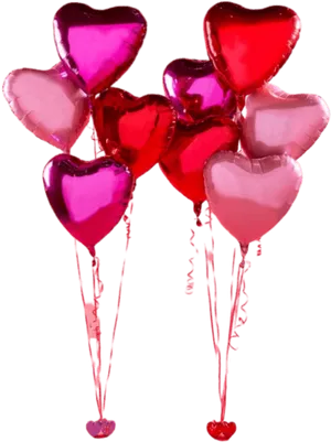 Bouquetof Heart Shaped Balloons PNG image