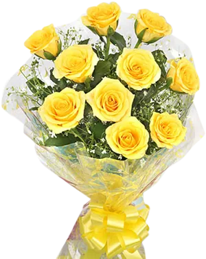 Bouquetof Yellow Roses PNG