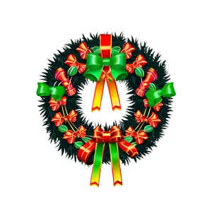 Bow Decorated Wreath Png Pfo5 PNG image