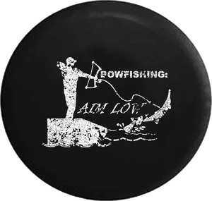 Bowfishing Aim Love Disc Graphic PNG image