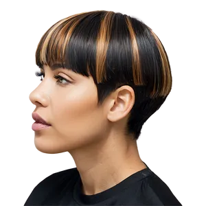 Bowl Cut With Highlights PNG Imo