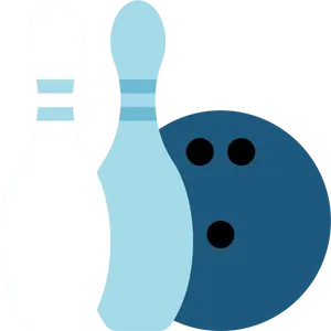 Bowling Pinsand Ball Vector PNG image