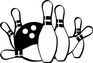 Bowling Strike Silhouette PNG image