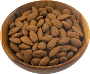 Bowlof Almonds Top View PNG image