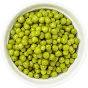 Bowlof Green Peas Top View PNG image